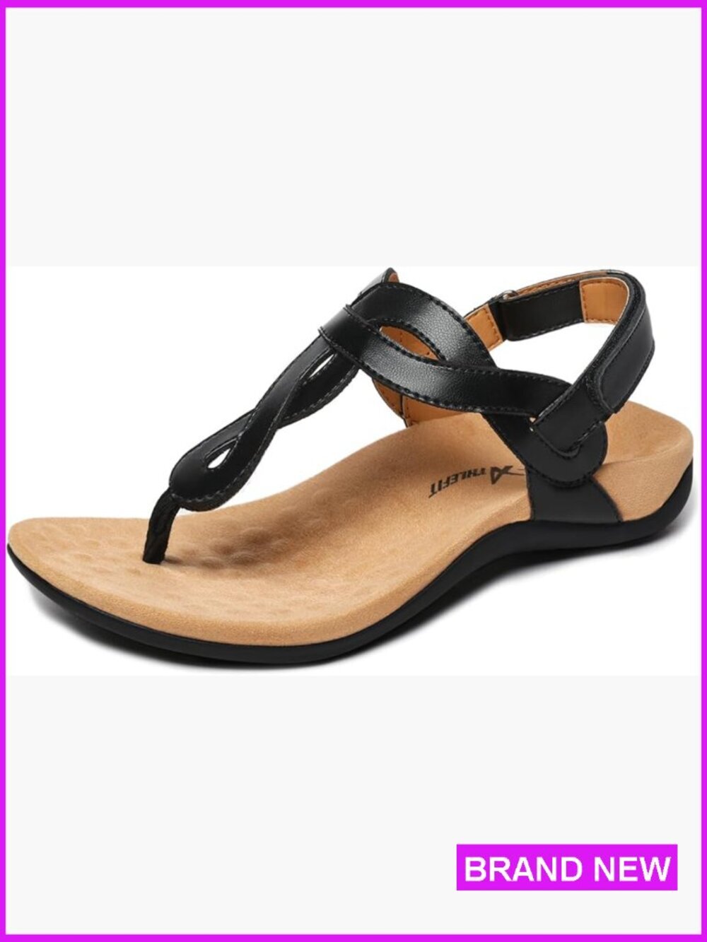 Women's Orthopedic Arch Support Sandals Comfortable T-Strap Casual Flat Sandals